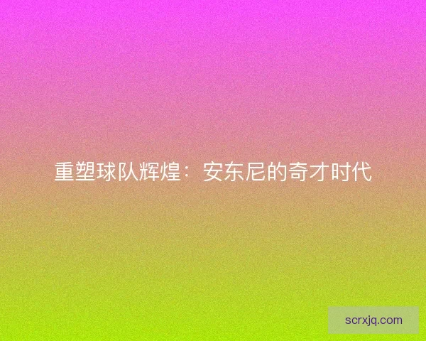 重塑球队辉煌：安东尼的奇才时代