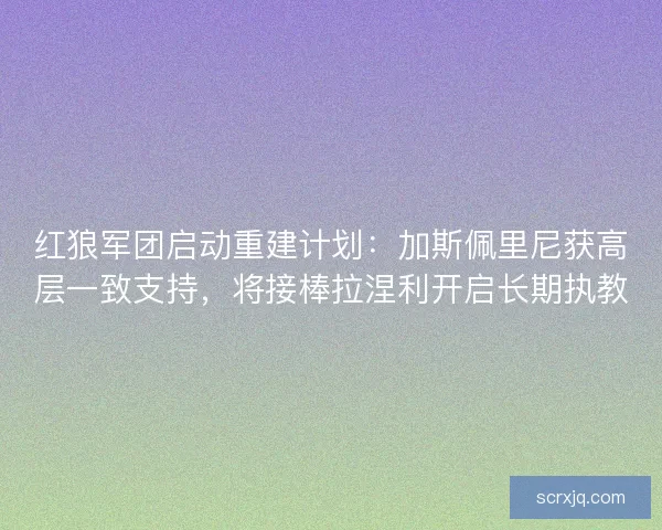 红狼军团启动重建计划：加斯佩里尼获高层一致支持，将接棒拉涅利开启长期执教